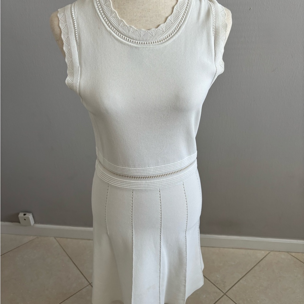 Zara White Knit Mini Dress